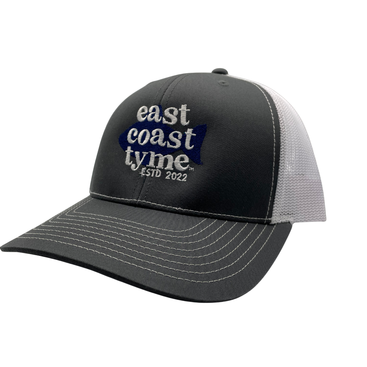 East Coast Tyme™ Embroidered Cap-Gray & White