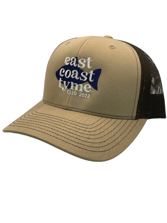 East Coast Tyme™ Embroidered Cap-Khaki & Chocolate